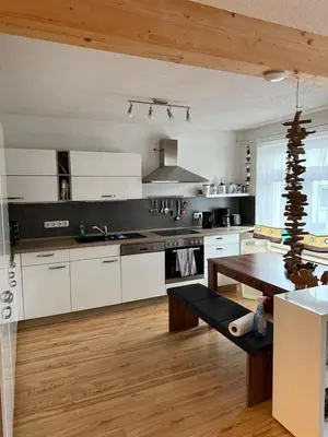 Küche/Küchenzeile in der Unterkunft Ferienwohnung in Thale