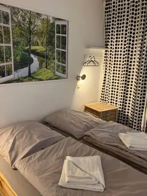 Ein Bett oder Betten in einem Zimmer der Unterkunft Oben in der 14 Etage