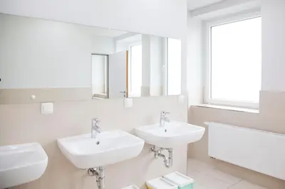 Ein Badezimmer in der Unterkunft Haus Waldläufer
