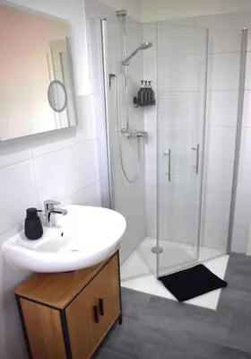 Ein Badezimmer in der Unterkunft Harz Huus Apartment 