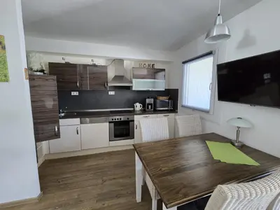 Küche/Küchenzeile in der Unterkunft Ferienwohnung Am Hasselkopf 1
