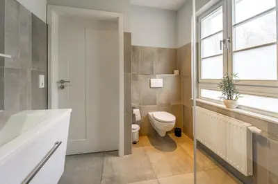 Ein Badezimmer in der Unterkunft Forsthaus Wegenerskopf 10 Pers Natur & Ruhe