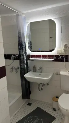 Ein Badezimmer in der Unterkunft Ferienwohnung Panoramablick Hahnenklee