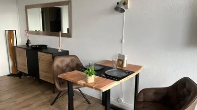 Ein Sitzbereich in der Unterkunft Ferienwohnung Panoramablick Hahnenklee