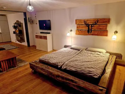Ein Bett oder Betten in einem Zimmer der Unterkunft Ferienwohnung Gute Seele