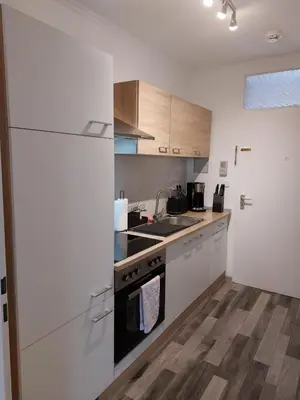 Küche/Küchenzeile in der Unterkunft Ferienwohnung Kuschelplatz
