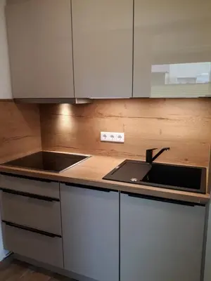 Küche/Küchenzeile in der Unterkunft Ferienwohnung Pfeiffer klein