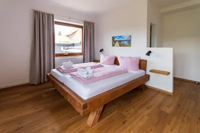 Ein Bett oder Betten in einem Zimmer der Unterkunft Ferienhaus Wolke 7