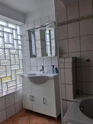 Ein Badezimmer in der Unterkunft Ferienwohnung Am Eisstadion