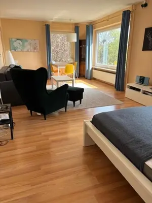 Ein Sitzbereich in der Unterkunft Talblick Braunlage 1 Zimmer Wohnung
