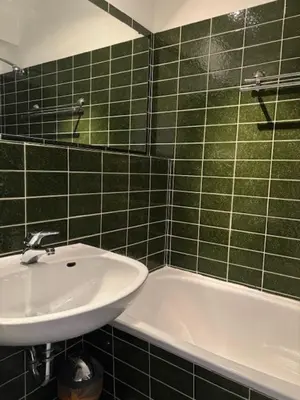 Ein Badezimmer in der Unterkunft Talblick Braunlage 1 Zimmer Wohnung