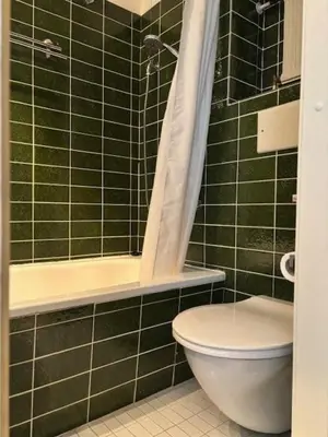 Ein Badezimmer in der Unterkunft Talblick Braunlage 1 Zimmer Wohnung