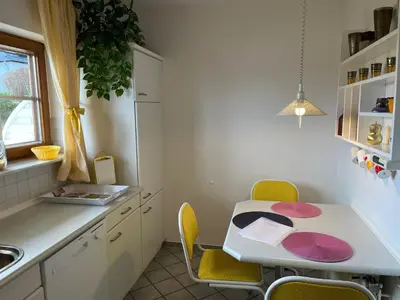Küche/Küchenzeile in der Unterkunft Ferienwohnung KaLü 1