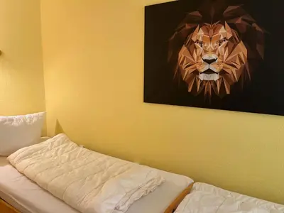 Ein Bett oder Betten in einem Zimmer der Unterkunft Ferienwohnung KaLü 2