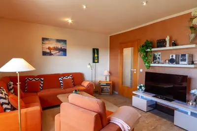 Ein Sitzbereich in der Unterkunft Ferienwohnung KaLü 3