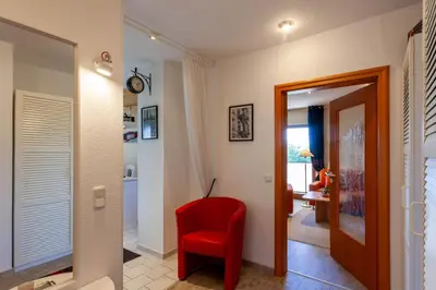 Ein Sitzbereich in der Unterkunft Ferienwohnung KaLü 3