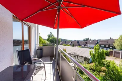Ein Balkon oder eine Terrasse in der Unterkunft Ferienwohnung KaLü 3