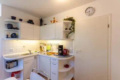 Küche/Küchenzeile in der Unterkunft Ferienwohnung KaLü 4