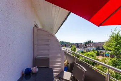 Ein Balkon oder eine Terrasse in der Unterkunft Ferienwohnung KaLü 4