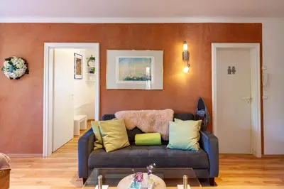 Ein Sitzbereich in der Unterkunft Ferienwohnung KaLü 4