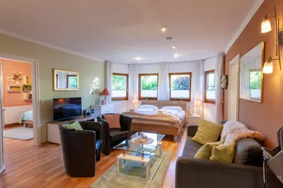 Ein Sitzbereich in der Unterkunft Ferienwohnung KaLü 4