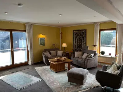 Ein Sitzbereich in der Unterkunft Ferienwohnung KaLü 4a