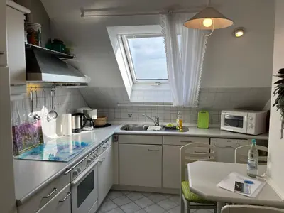 Küche/Küchenzeile in der Unterkunft Ferienwohnung KaLü 6