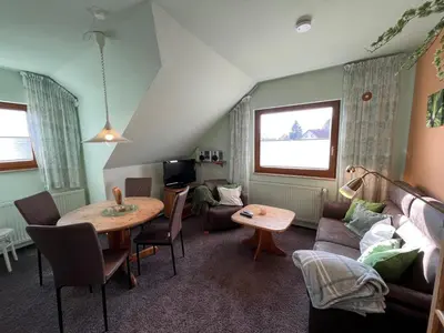 Ein Sitzbereich in der Unterkunft Ferienwohnung KaLü 6