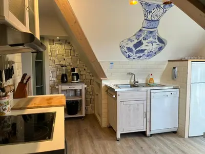 Küche/Küchenzeile in der Unterkunft Ferienwohnung Oerdheks