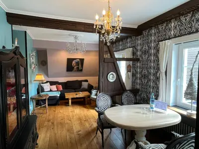 Ein Sitzbereich in der Unterkunft Ferienwohnung Brockenhexe in der Villa Brockenhexe