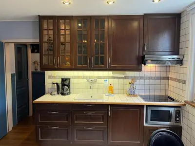Küche/Küchenzeile in der Unterkunft Ferienwohnung Waldhexe in der Villa Brockenhexe