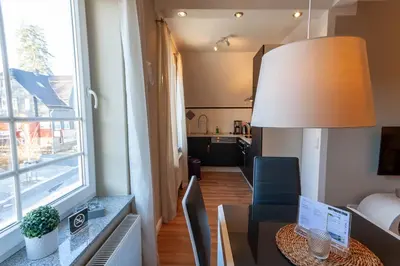 Küche/Küchenzeile in der Unterkunft Ferienwohnung Abendsonne in der Villa Harzer Flair