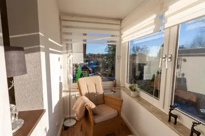 Ein Balkon oder eine Terrasse in der Unterkunft Ferienwohnung Sonnenschein in der Villa Harzer Flair
