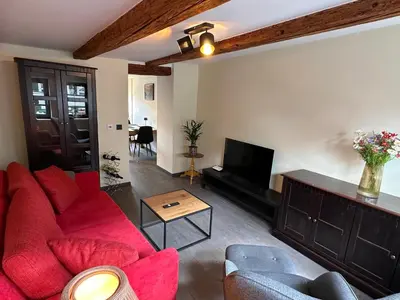 Ein Sitzbereich in der Unterkunft Ferienhaus 
