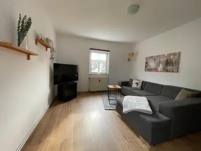 Ein Sitzbereich in der Unterkunft Landhaus Wiesengrund