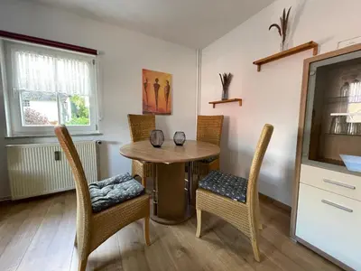 Ein Sitzbereich in der Unterkunft Landhaus Wiesengrund
