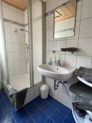 Ein Badezimmer in der Unterkunft Landhaus Wiesengrund