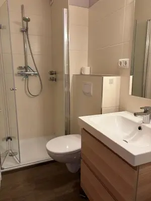 Ein Badezimmer in der Unterkunft Harzzeit