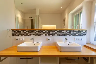 Ein Badezimmer in der Unterkunft Ferienwohnung Hexenwerk mit Balkon