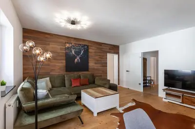 TV/Unterhaltungsangebot in der Unterkunft Ferienwohnung Herzog 1 mit Terrasse
