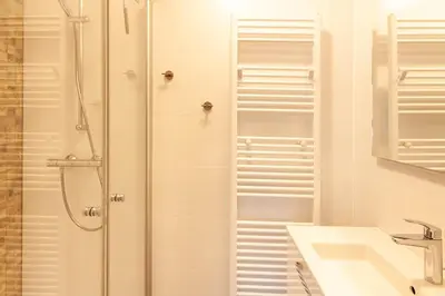 Ein Badezimmer in der Unterkunft Ferienwohnung Harzer Jahreszeiten mit Terrasse