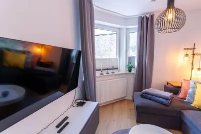 TV/Unterhaltungsangebot in der Unterkunft Ferienwohnung Liftquartier mit Kamin und Balkon