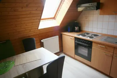 Küche/Küchenzeile in der Unterkunft Gästehaus Tröbs