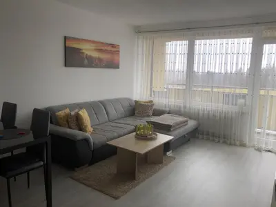 Ein Sitzbereich in der Unterkunft Apartment Gipfelstürmer im Harz mit Schwimmbad