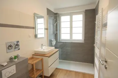 Ein Badezimmer in der Unterkunft Ferienwohnung Wurmbergzeit mit Terrasse