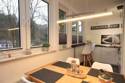 Küche/Küchenzeile in der Unterkunft Ferienwohnung Wurmbergherz