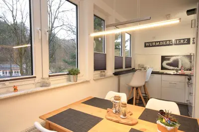 Küche/Küchenzeile in der Unterkunft Ferienwohnung Wurmbergherz