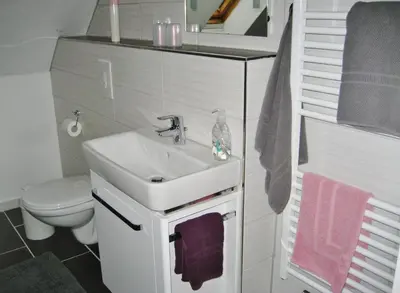 Ein Badezimmer in der Unterkunft Ferienwohnung Schneemann