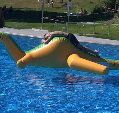 Der Swimmingpool an oder in der Nähe von Ferienwohnung Schneemann