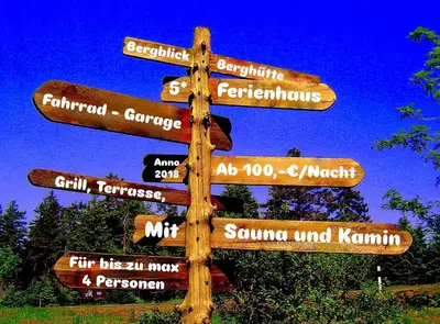 Ein Zertifikat, Auszeichnung, Logo oder anderes Dokument, das in der Unterkunft Harz-Blockhaus, Berg -